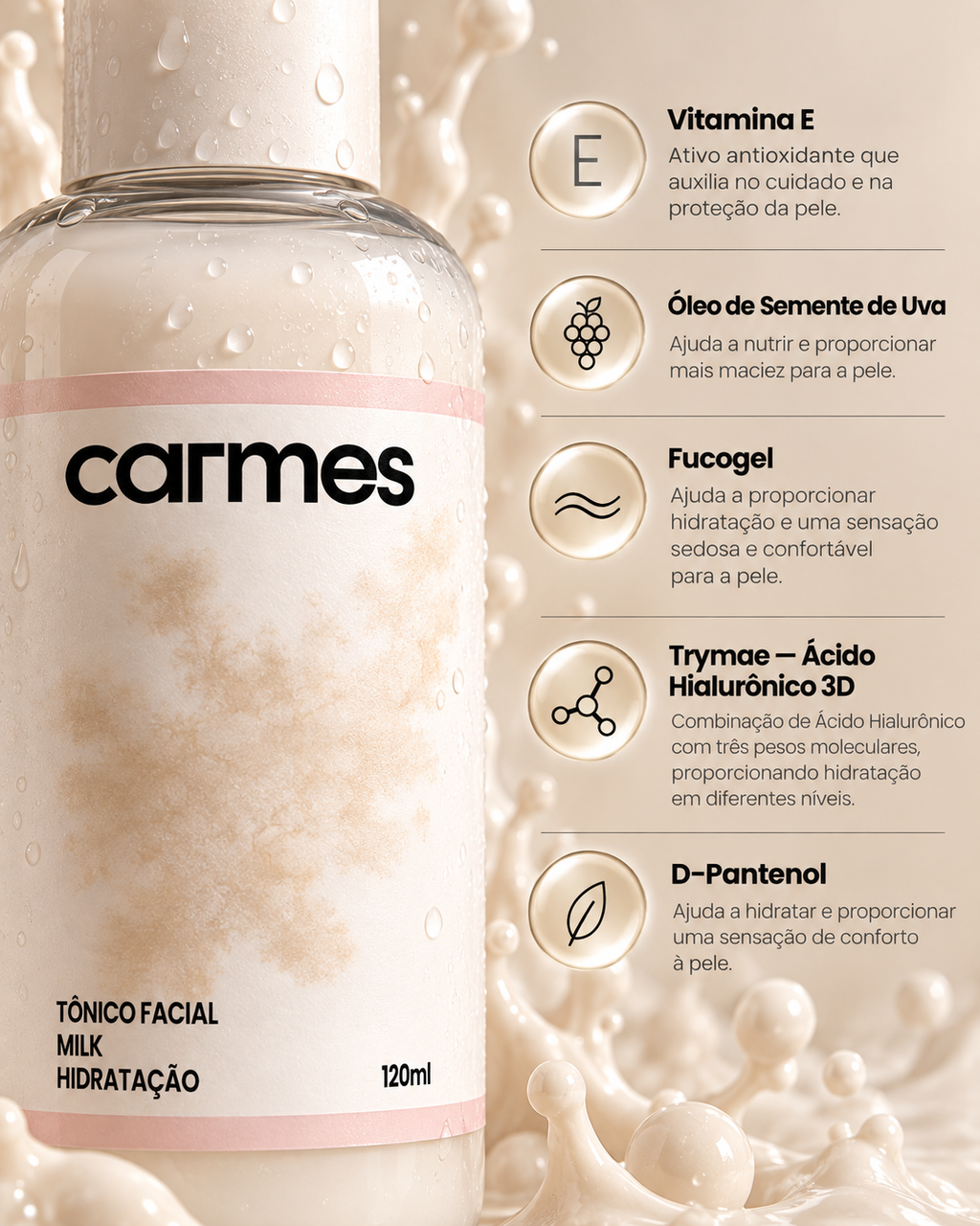 Tônico milk Hidratação 120ml